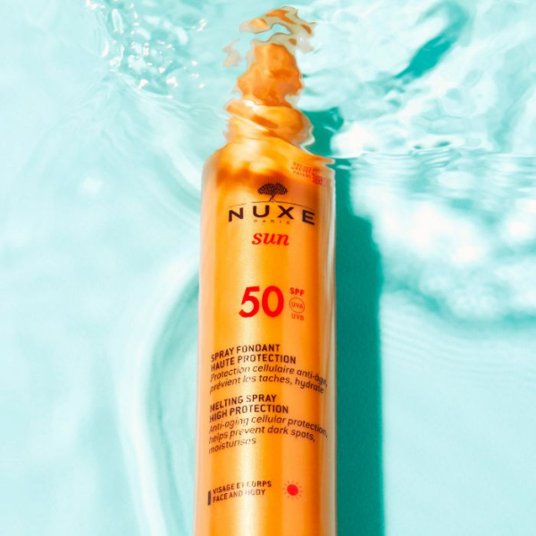 ספריי הגנה מהשמש SPF-50 לפנים ולגוף סדרת סאן 150 מ"ל - Nuxe