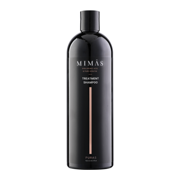 שמפו טיפולי ללא מלחים מועשר בחומצה היאלורונית וקרטין טהור | 750 מ"ל | MIMAS