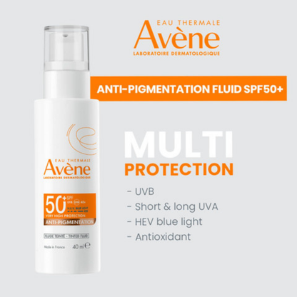 תחליב הגנה קליל מהשמש SPF 50 נגד כתמי פיגמנטציה 40 מ"ל - Avene
