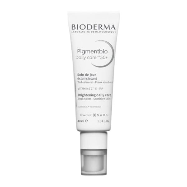 קרם יום SPF50 להבהרת כתמי פיגמנטציה בעור הפנים מסדרת 'פיגמנטביו' 40 מ"ל | Bioderma