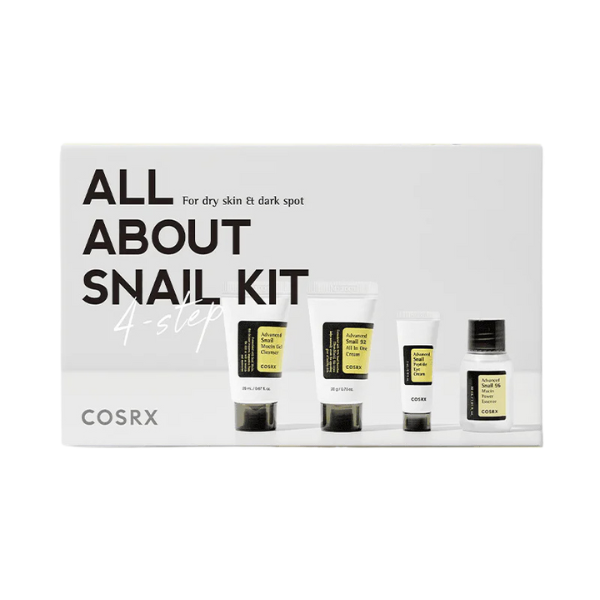 ערכת טיפוח 4 שלבים עם ריר חלזונות לעור הפנים | 20מ"ל+30מ"ל+5מ"ל+20גרם | COSRX