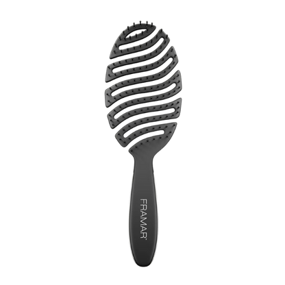 מברשת אווירודינמית לפתיחת קשרים וייבוש מהיר בצבע שחור | Framar