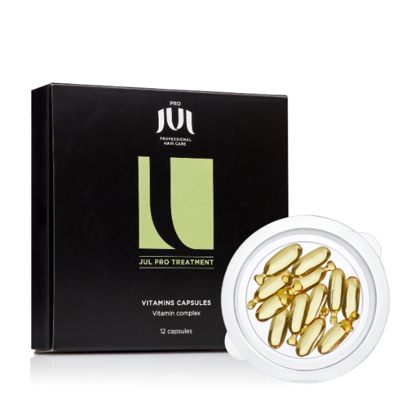 קפוסולות ויטמינים לשיער יבש או פגום - 12 יחידות | JUL