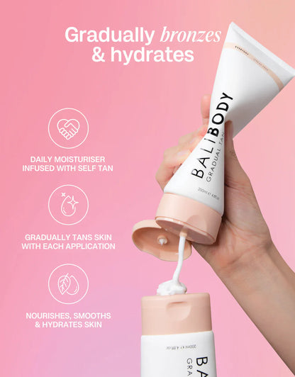 קרם לחות יומיומי המעניק שיזוף הדרגתי לעור הגוף 200 מ"ל | Bali Body