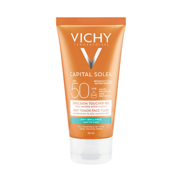 תחליב הגנה קליל לפנים SPF50 'קפיטל סוליי' למראה עור מאט 50 מ"ל | Vichy