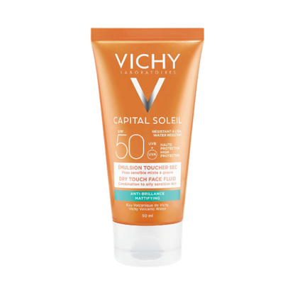 קפיטל סוליי תחליב הגנה קליל לפנים SPF 50 למראה עור מאט - Vichy