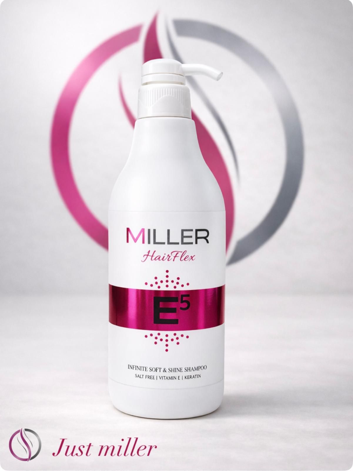 שמפו ללא מלחים לשיקום שיער יבש ופגום מסדרת היירפלקס | 500 מ"ל | Miller