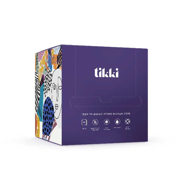 מארז 50 מגבות פנים אקולוגיות חד פעמיות 30X30 ס"מ | tikki