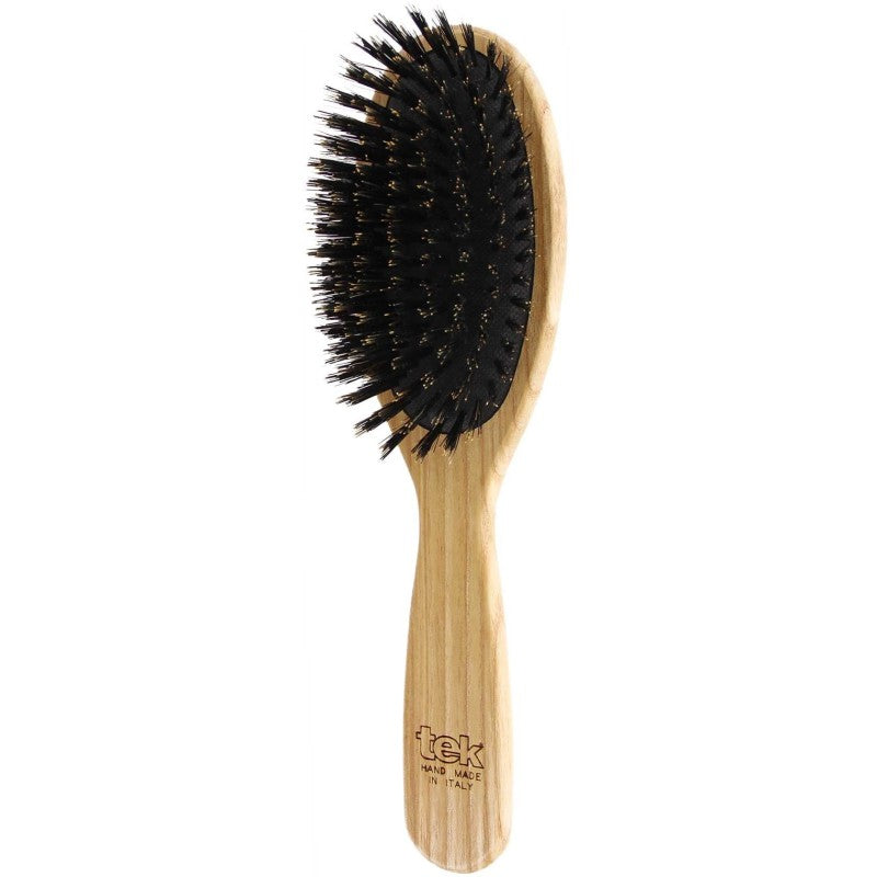 מברשת שיער אובלית להתרת קשרים בצבע חום | Tek Brushes
