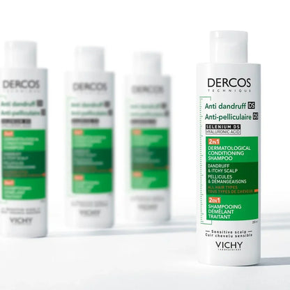 דרקוס שמפו מרכך 2 ב-1 נגד קשקשים 200 מ"ל - וישי